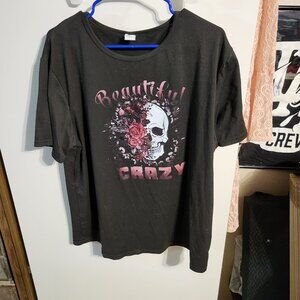 BEAUTIFUL/CRAZY ART PRINT T SHIRT SZ XXL